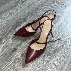 Aldo Women's Dark Red Pointed Heels